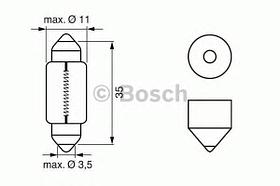 Лампа софитная/пальчик 5W 24V