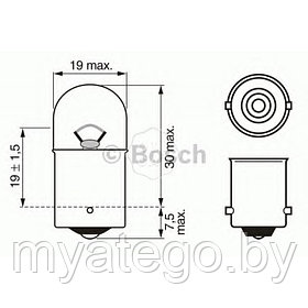 Лампа 5W 24V (BA15S)