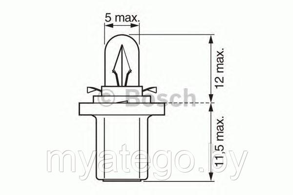 Лампа (1.2W) 24V 24-30V D8.5D панели приборов