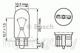 Лампа безцокольная W5W 24V W2.1X9.5d