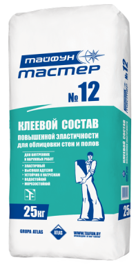 ТАЙФУН МАСТЕР №12М Клей для плитки повышеной элостичности морозостойкий ,внутр. и наруж. , фото 2