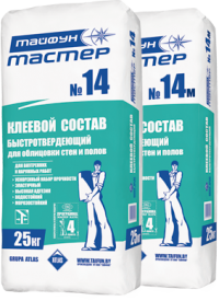 ТАЙФУН МАСТЕР №14 Клей для плитки БЫСТРОТВЕРДЕЮЩИЙ, внутр. и наруж. , фото 2