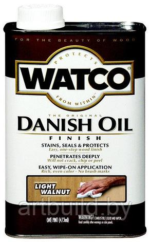 Датское защитное тонирующее масло Watco Danish Oil (0.473 л.) Светлый орех, фото 2