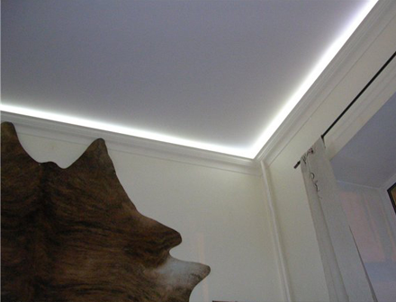 Подсветка потолка светодиодной лентой купить в Минске