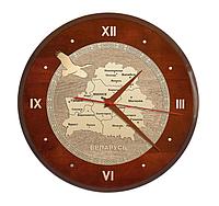 Часы настенные Карта РБ с аистом круглые