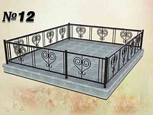 Ограда на могилу металлические № 12