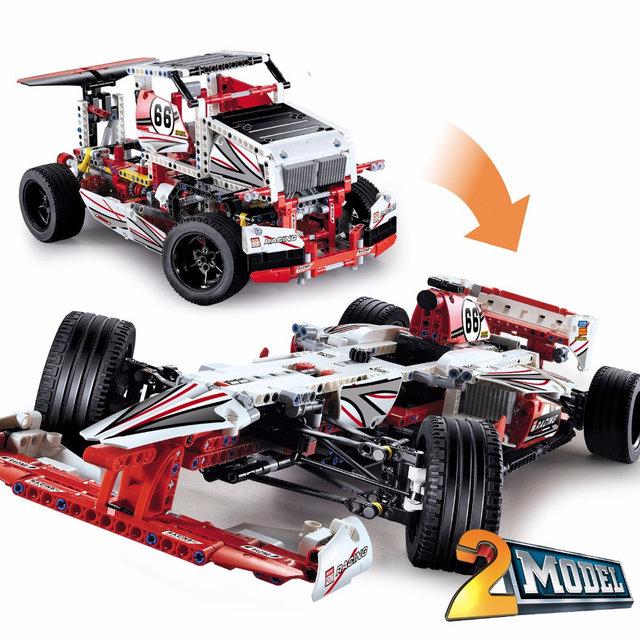 Конструктор Decool 3366 "Гоночный автомобиль Гран-при"  2в1 (аналог Lego Technik 42000) 1219 деталей