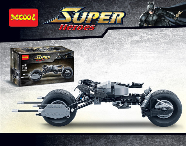 Конструктор Decool 7115 "Мотоцикл Бэтмена-Bat-pod" (аналог Lego Super Heroes Batman) 328 деталей