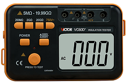 Измеритель сопротивления изоляции (мегаомметр) Victor VC60D+