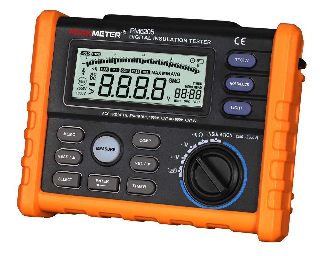 Измеритель сопротивления изоляции (мегаомметр) PeakMeter PM5203 (MS5203)