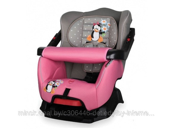 Автокресло 9-18 кг Lorelli Bumper Grey Pink Penguin