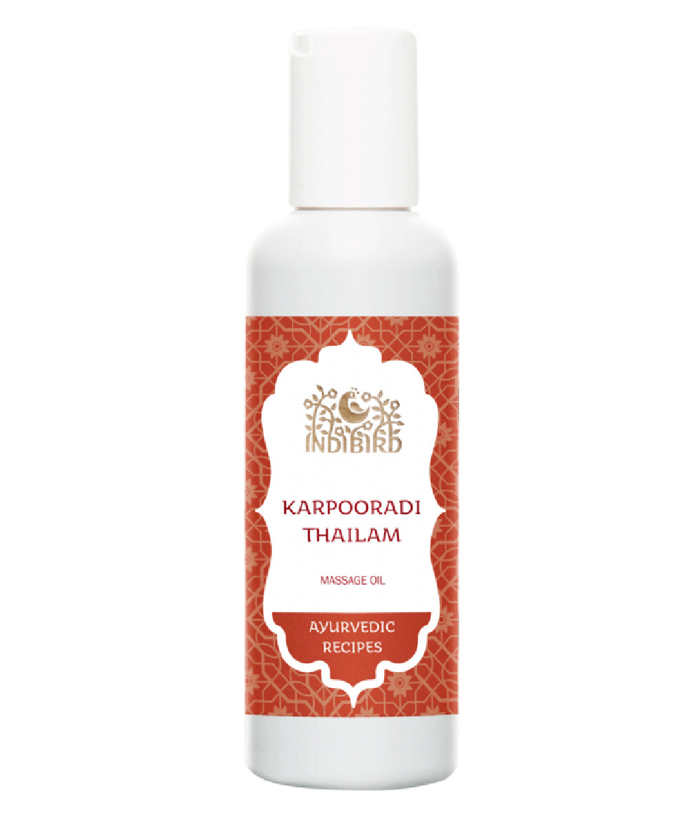 Масло массажное расслабляющее и разогревающее Карпуради (Karpooradi Oil) Indibird, 150 мл