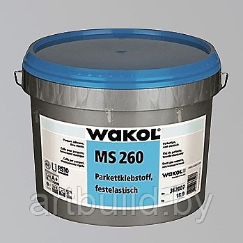 Паркетный клей, жесткоэластичный (силановый) WAKOL MS 260 (18 кг.)