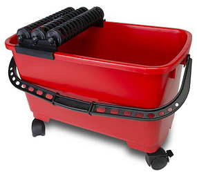 Строительное ведро на колёсиках с тремя роликами, Rubi