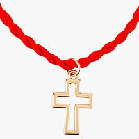 Красная Нить «Крест», браслет с подвеской №4