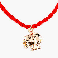 Красная Нить «Золотой слон», браслет с подвеской №13