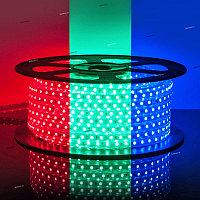 Светодиодная лента закрытая SMD 5050 RGB (14,4W, 60LED/м, 220V, IP68)