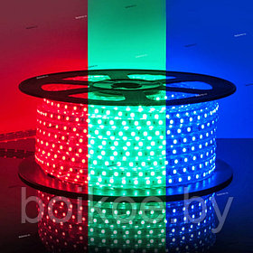 Светодиодная лента закрытая SMD 5050 RGB (14,4W, 60LED/м, 220V, IP68)