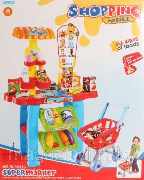 Набор для игры в Супермаркет 32313 с тележкой, кассой, терминалом 31 предмет - фото 2 - id-p67031035