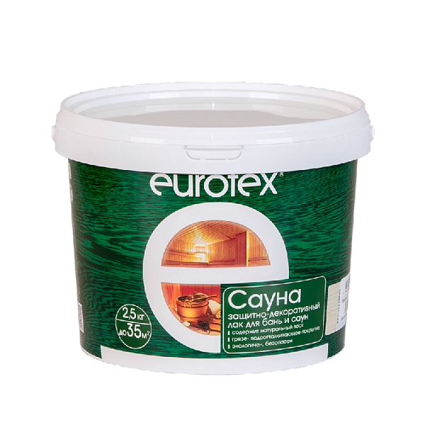 EUROTEX Лак для бань и сауна 2.5 л