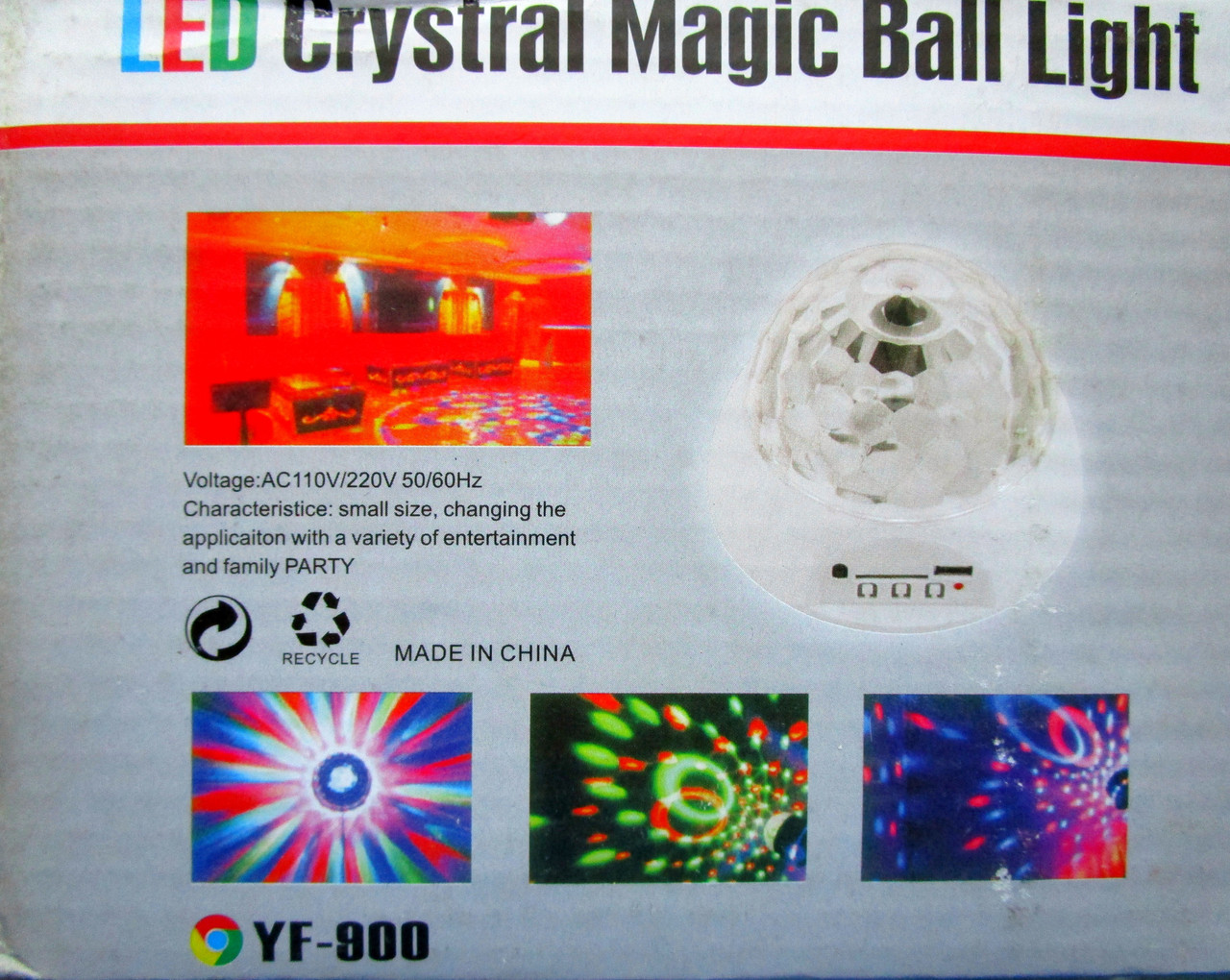 Аккум. радиоуправ. светодиодный диско-шар LED Crystral Magic Ball Light YF-800 - фото 6 - id-p67031489