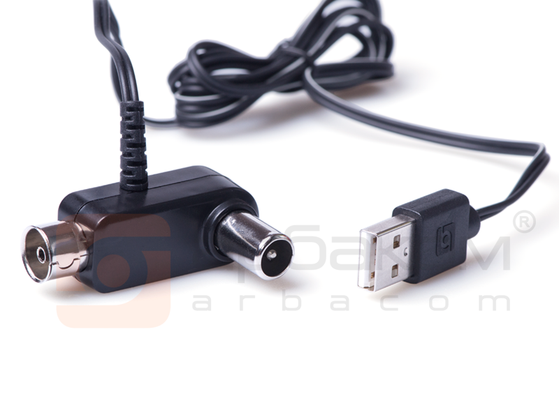 Инжектор (адаптер) питания активных +5В/DC антенн по антенному кабелю от USB разъема (АРБАКОМ) - фото 1 - id-p67067591