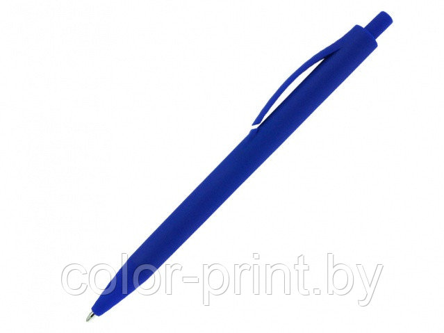 Пластиковая шариковая ручка, п/синий full поверхность СофтТач