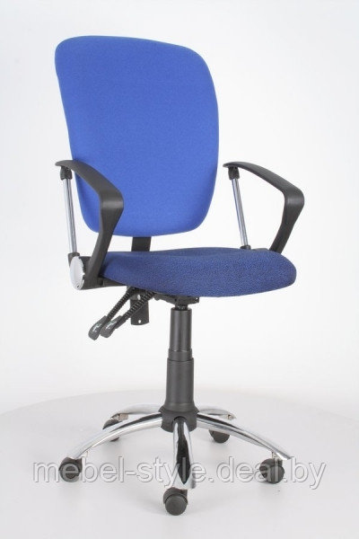 Компьютерное кресло МЕРИДИЯ хром синхро для работы в офисе и дома, (MERIDIA CH sunxro в ткани калгари) - фото 1 - id-p67081133