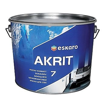 Eskaro Akrit 7 Моющаяся шелково-матовая краска для стен 9.5 л - фото 1 - id-p67095896