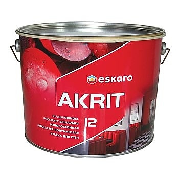 Eskaro Akrit 12 Износостойкая моющаяся полуматовая краска для стен 0.95 л - фото 1 - id-p67095970