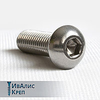 Винт 6x10 ISO 7380-1 из нержавеющей стали А2 ГОСТ 28963-91