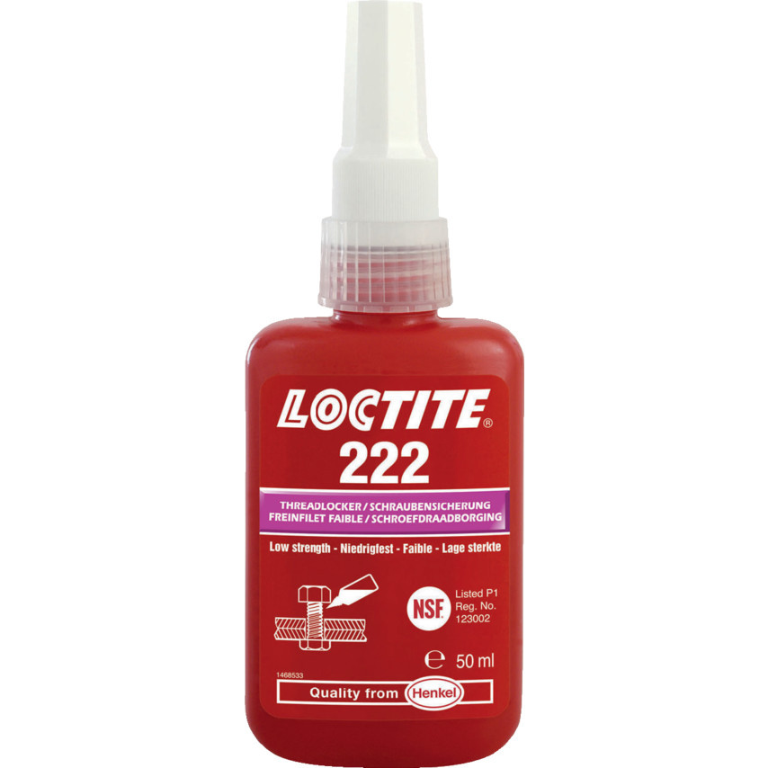 Фиксатор Loctite 222 резьбовых соединений низкой прочности 50 мл. - фото 1 - id-p67132078