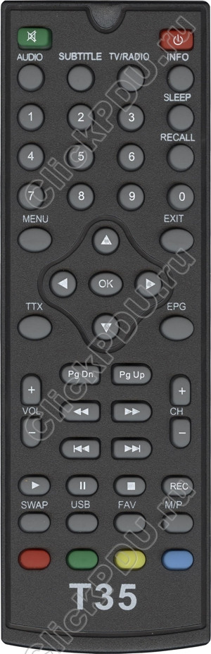 ПДУ для World Vision T35, T55, T60M ic DVB-T2 (T55) (серия HVD0210) - фото 1 - id-p41750545