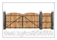 Ворота (распашные, откатные) изготовление и установка под ключ из  дерева, металлоштакетника, евросетки и т.д 