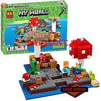 10619 Конструктор МайнкрафтLELE 33049 Minecraft Грибной остров , аналог lego 21129