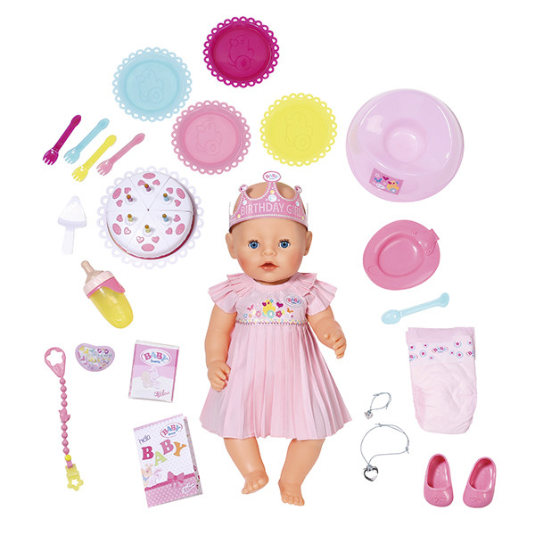 Кукла Baby Born 825129 Интерактивная Нарядная с тортом, 43 см Zapf Creation, фото 1