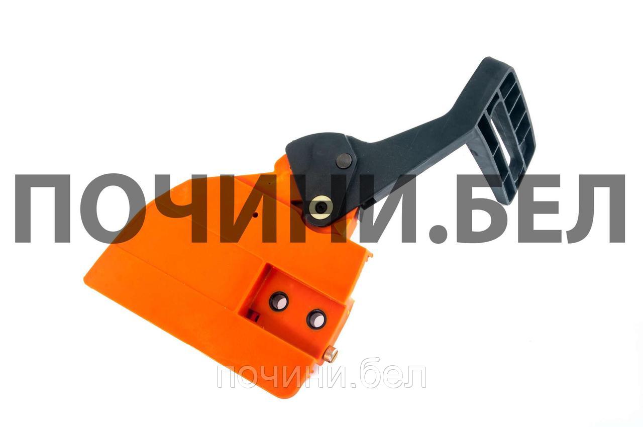 Тормоз бензопилы (крышка сцепления в сборе) Husqvarna 136 137 142 (+ натяжитель цепи) "BEST"