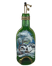 Декоративная настенная бутылка "Зимний день"