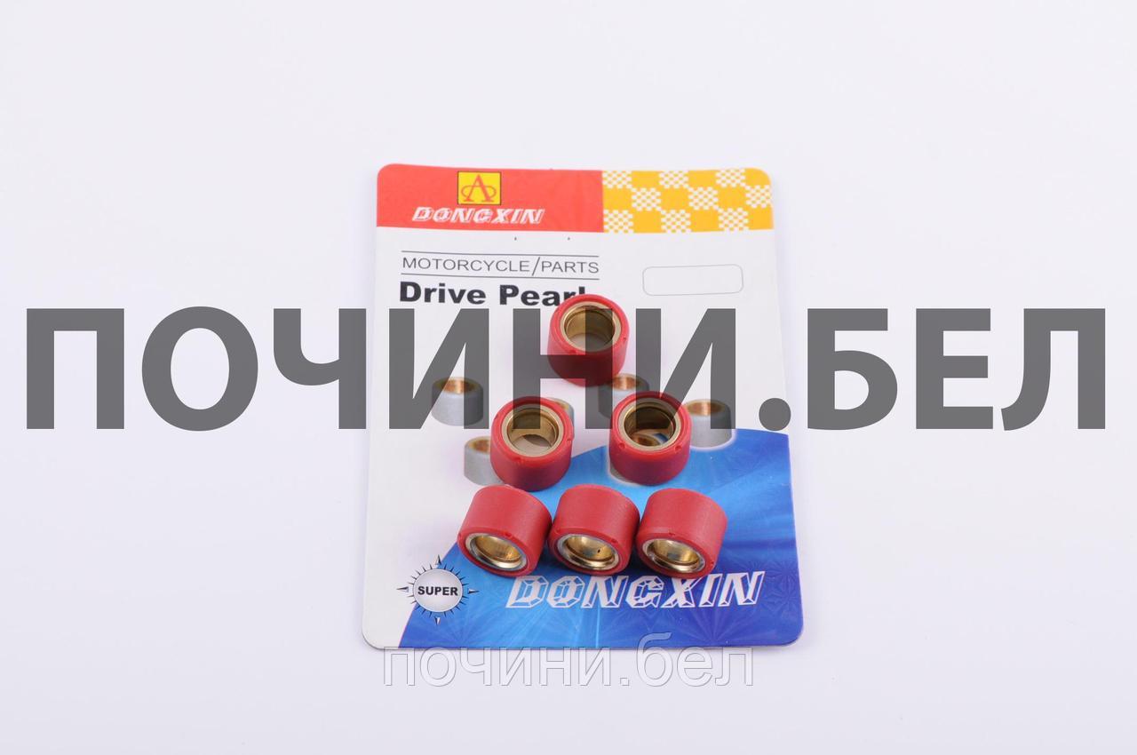 Ролики вариатора Suzuki 17*12 11,0г (красные) "DONGXIN" - фото 1 - id-p67160078