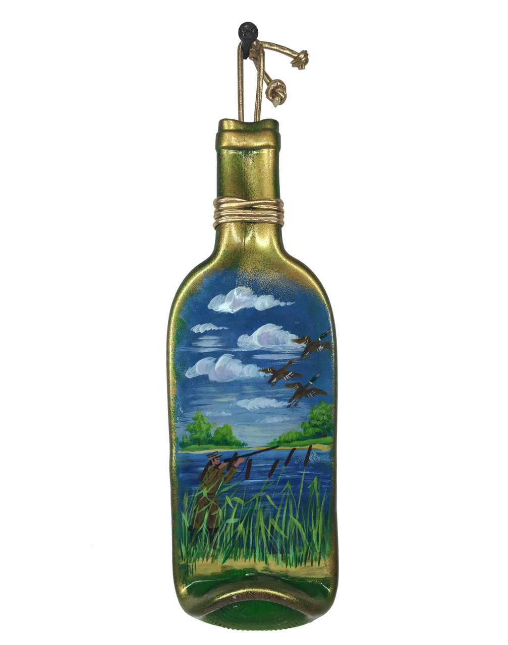 Декоративная бутылка с росписью "Облака"