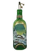 Бутылка для декора на стену "Северное сияние"