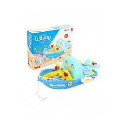 Игровой набор "Рыбалка" катер+кухня 889-95 (27 предметов, свет, звук)