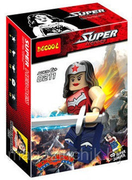 Минифигурка Чудо-Женщина (Wonder Woman) 0211 из серии Супер герои, аналог Lego Супер Герои - фото 1 - id-p67232126