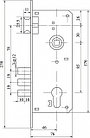 Корпус замка в комплекте с ручкой SET F9011W/B CP, фото 2
