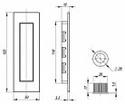 Квадратная Ручка для раздвижных дверей SH010 URB SN-3 Матовый никель, фото 2