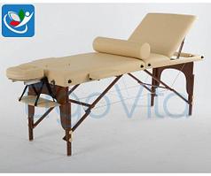 Складной массажный стол ErgoVita Master Plus (бежевый, коричневые ноги)
