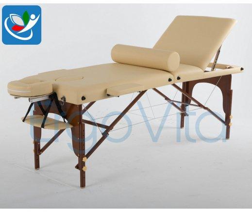 Складной массажный стол ErgoVita Master Plus (бежевый, коричневые ноги), фото 1
