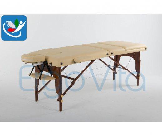 Складной массажный стол ErgoVita Master Plus (бежевый, коричневые ноги) - фото 3 - id-p67233449