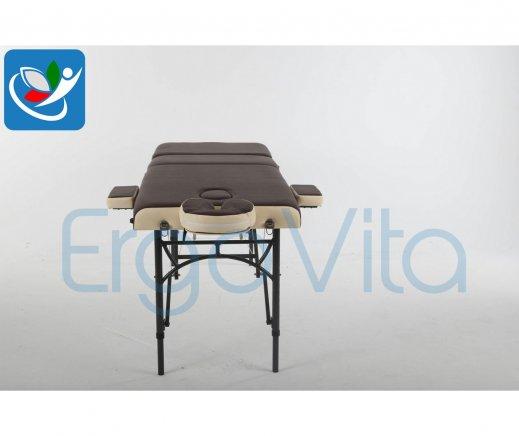 Складной массажный стол ErgoVita Master Alu Plus (коричневый+кремовый) - фото 5 - id-p67233540