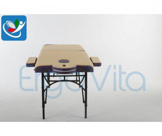 Складной массажный стол ErgoVita Master Alu Comfort (бежевый+фиолетовый) - фото 4 - id-p67233592